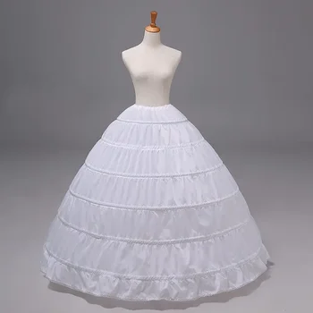  Высокое качество Белый 3 обруча A-Line Pettiskirt Кринолин Скользящая нижняя юбка для бального платья Свадебное платье Бесплатная доставка На складе