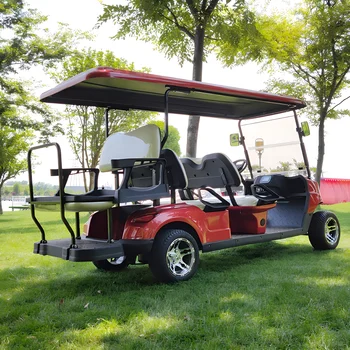 Высококачественный электрический четырехколесный экскурсионный автобус на новой энергии пляжный автомобиль с солнечной панелью гольф-кар