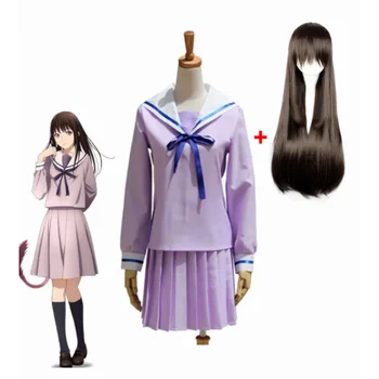 Горячее аниме Норагами Юкине Ики Хиёри школьная форма сайор костюм косплей костюмы саидос косплей платье парик бесплатная доставка!