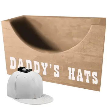 Деревянный держатель для шляпы Деревенские бейсболки Дисплей Подставка Шляпа Стойка для хранения Бейсболки Подарок для папы Папа Дедушка Муж Мужчины