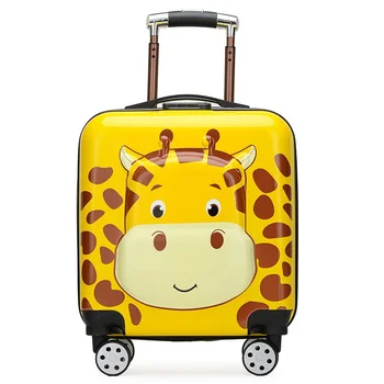 Детская тележка Чехол 3D Мультяшные чемоданы Путешествия Новый Симпатичный Универсальный Колесо 18-дюймовый Посадочный Детский Багаж