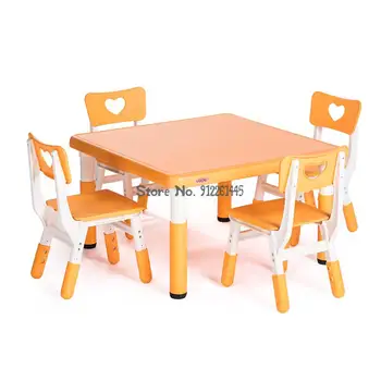 Детские игрушечные столы и стулья детский сад пластиковые столы и стулья набор домашний стол детский столовый