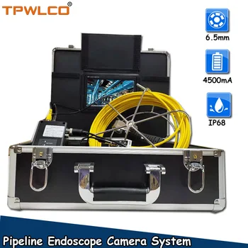 диаметр 6,5 мм водонепроницаемая головка видеокамеры 20 м кабель промышленная дренажная эндоскопическая система с 7-дюймовым экраном и 6 светодиодными фонарями