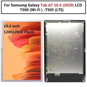 Для Samsung Galaxy Tab A7 10.4 (2020) T500 T505 T500 ЖК-дисплей с сенсорным датчиком Стеклянный экран Дигитайзер в сборе 5.0