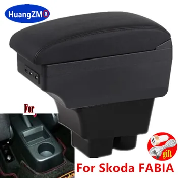 Для Skoda FABIA Подлокотник Для Skoda Fabia 2 Автомобильный подлокотник Центральный ящик для хранения Интерьер Модернизация USB зарядка Автомобильные аксессуары