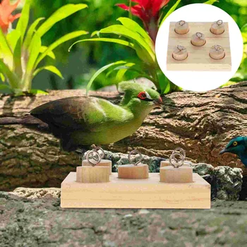 Игрушки для дрессировки попугаев Аксессуар для попугая Интерактивный деревянный конур Маленький Износостойкий