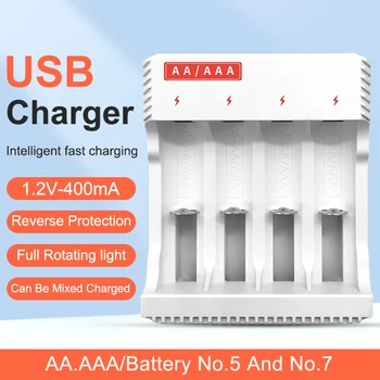 Интеллектуальное USB-зарядное устройство для аккумуляторной батареи AAA/AA NiMH / NiCd 2/4/8 слотов 1,2 В Адаптер для зарядки аккумулятора AAA Зарядное устройство