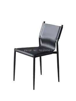 Итальянский стиль легкий роскошный штабелируемый обеденный стул домашний современный простой седло кожаный стул для ресторана модель комната кабинет