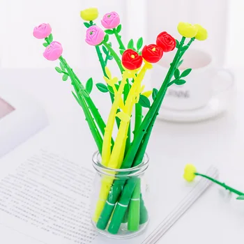 Креативные канцелярские товары Bloom Sweet Flora Flowers Ручка Дизайн Шариковая ручка Цвет Случайное украшение Ручка для ремесел 0,38 мм