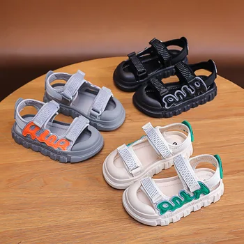 Летние удобные детские сандалии для мальчиков и девочек 3-летние дети нескользящая пляжная обувь для девочек стильные детские сандалии 2-7 лет