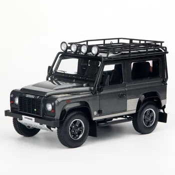 литой под давлением Land Rover Defender 90 Alloy Material Модель автомобиля Серая эмуляция Коллекция моделей автомобилей Игрушка Подарок