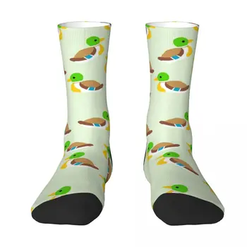 Милые утки Печать на зеленом фоне Носки Комплект носков Летние футбольные противоскользящие носки Чулки компрессионные Носки Девушки Мужские