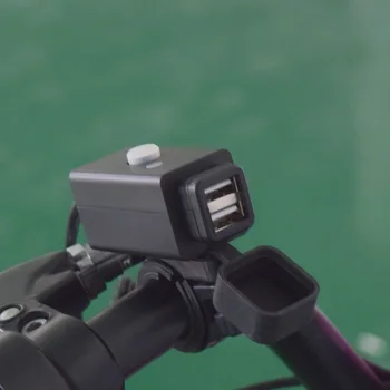 Мотоцикл 24 В Двойные USB-порты Зарядное устройство Водонепроницаемый резиновый чехол Выключатель питания Светодиодная розетка индикации питания для iPhone Samsung