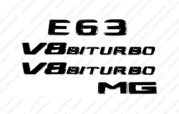Набор глянцевых черных эмблем значков наклейки для E63 V8 Biturbo AMG W211