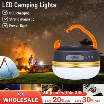  Наружные светодиодные фонари для кемпинга 3 режима MiNi Портативный фонарь для палатки USB Перезаряжаемый портативный фонарь Водонепроницаемый аварийный свет