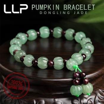 Натуральный нефритовый браслет Charm Модный светло-зеленый браслет из тыквы - простой нежный праздничный подарок для девочек