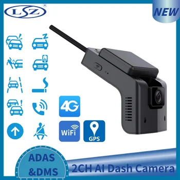 Новый 4G Автомобильная камера Видеорегистратор GPS Отслеживание WiFi Видеорегистратор Видеорегистратор Для Таксопарка с 1080P ADAS DMS