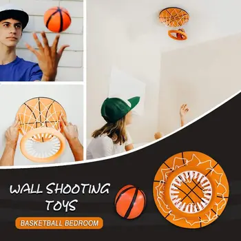 Пенопластовый баскетбол и обруч Крытый мини-баскетбольный обруч Детская игрушка Игра Складное баскетбольное кольцо для потолка