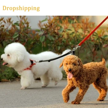 Поводок для собак двусторонний веревка для вытягивания собаки телескопический поводок для собак ремень для домашних животных буферная веревка