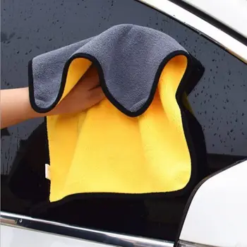  Полотенце для чистки из микрофибры Утолщение мягкой сушильной ткани Мойка кузова автомобиля для Mitsubishi ASX Outlander Pajero LANCER-EX