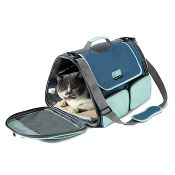 Портативная сумка для кошек с окном Дышащая сумка-переноска для кошек с мягкими стенками Big Space Outdoor Travel Pet Carrier для кошек Маленькие собаки Tote