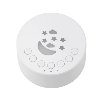 Портативный звуковой плеер для детского сна 300 мАч Звуковая машина с белым шумом Встроенная аккумуляторная батарея Ночник Сон Релаксация