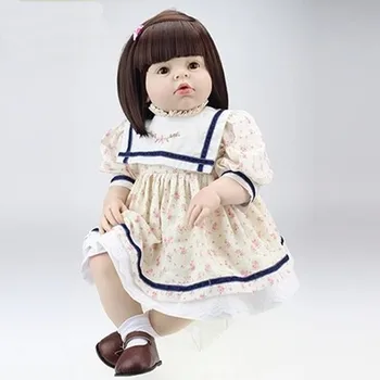  реалистичный реборн кукла для малышей мягкий силиконовый винил реальное нежное прикосновение 28 дюймов