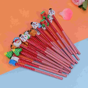 Рождественский карандаш с ластиком Студенты Карандаши с резиновыми ластиками Мультяшные карандаши Рождественский подарок Офис Школьные канцелярские принадлежности
