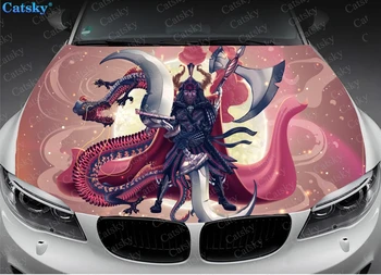 Самураи, японские самураи, самураи, японские самураи, наклейка льва на капоте автомобиля, виниловая наклейка на капот, полноцветная графическая наклейка