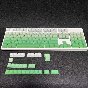 Светло-зеленый Колпачки клавиш PBT Вишневый профиль Подсветка ANSI ISO для переключателей MX 61 63 68 75 84 87 96 104 108 Механические клавиатуры