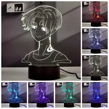 Светящиеся Токийские Мстители Аниме фигурка Модель 3D Визуальная иллюзия Светодиодная лампа Япония Манга Майки Фигурки Игрушки для мальчиков