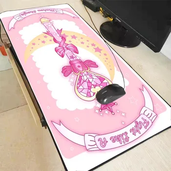  симпатичный розовый большой коврик для мыши, подходящий для настольного коврика, защита глаз, удобный нескользящий игровой коврик для игры резиновый высокого качества Россия
