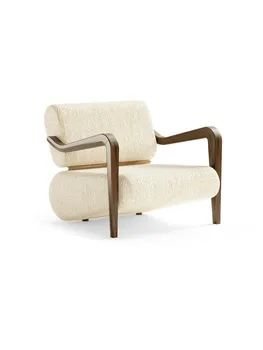 Скандинавские творческие стулья для отдыха из массива дерева, стулья для ожидания, небольшие одноместные диванные кресла для гостиной