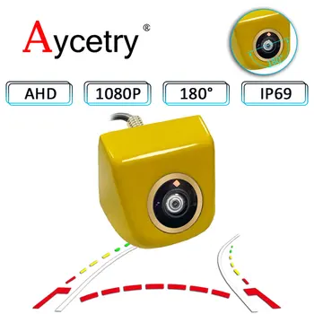 Универсальная 180-градусная камера заднего вида AHD 1920x1080P 4 CCD Dynamic Track Ночное видение IP69 Автомобильная камера заднего вида