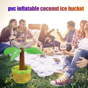  Хранение напитков Ice Pad Пляжная вечеринка Надувной держатель для напитков из кокосового ведра со льдом
