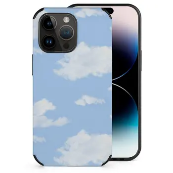 Чехол для телефона Blue Skies II для Iphone 14 Pro Max 13 12 Mini 11 Xr 7 8 Plus Fiber Skin Чехол Чехол Облака Небо Голубой Белая Муха
