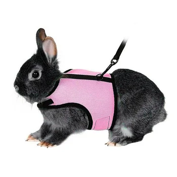 Шлейка с поводком для кроликов Bunny Little Pets - Размер XL (розовый)