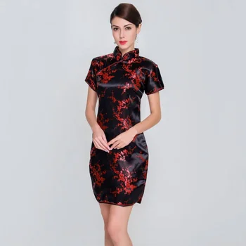 Элегантный Тонкий Большой Размер Qipao 2021 Новое китайское женское платье из вискозы Мандариновый воротник Винтаж Cheongsam Vestidos S-3XL 4XL 5XL 6XL